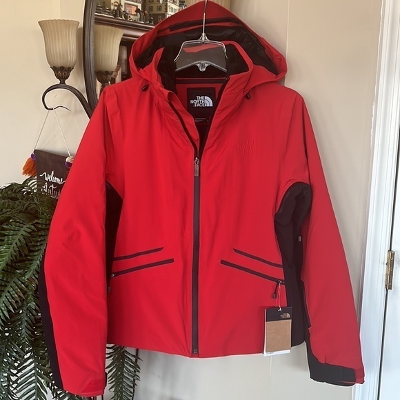 Brand New The North Face Inclination Jacket Red & Black Zippered Hooded Dryvent - Picture 16 of 16